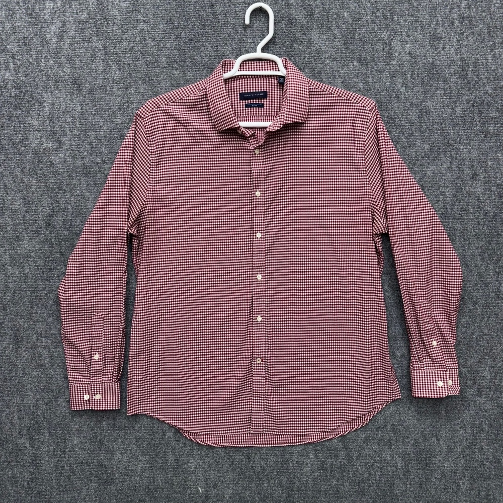 Men's Tommy Hilfiger all season stretch button up shirt slim fit XL 17.5  34/35